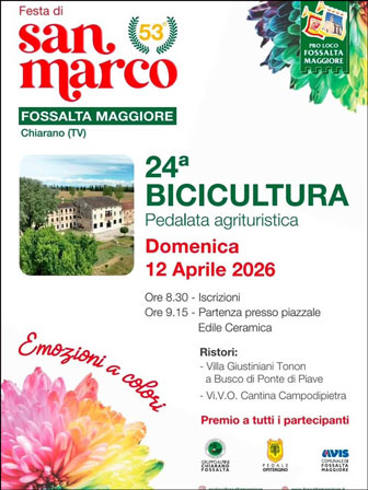 CHIARANO FOSSALTA MAGGIORE pedalata agrituristica bicicultura