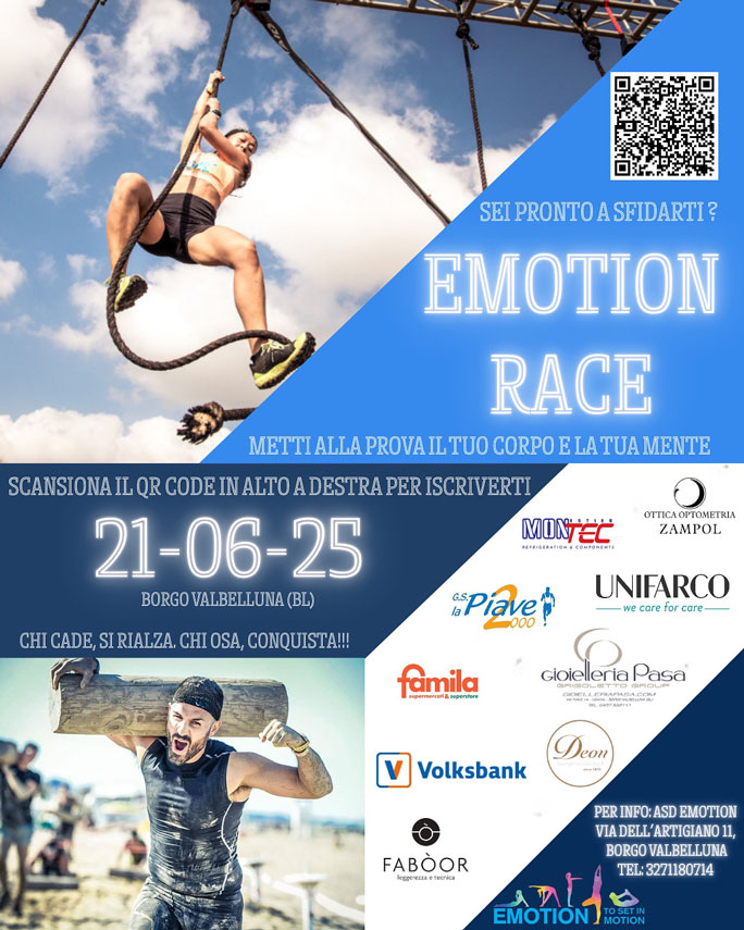 Emotion Race a Borgo Valbelluna Belluno Sabato 21 Giugno 2025