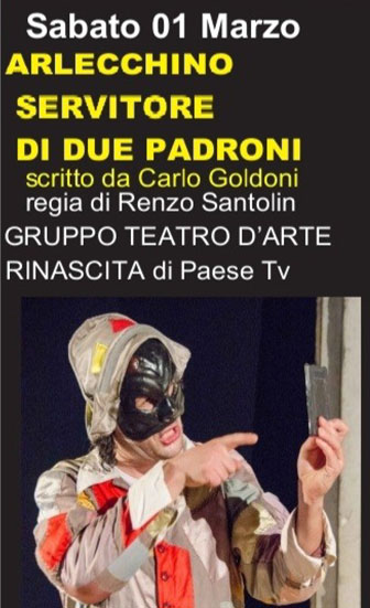 GRUPPO TEATRO D''ARTE RINASCITA ARLECCHINO SERVITORE DI DUE PADRONI 2025 ormelle