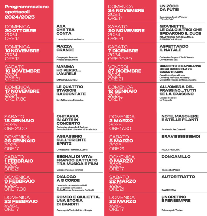 2024 2025 trevignano programmazione spettacoli